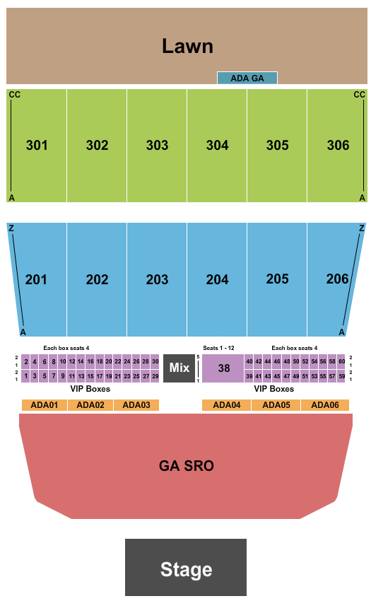 Maine Savings Amphitheater Twenty One Pilots Seating Chart